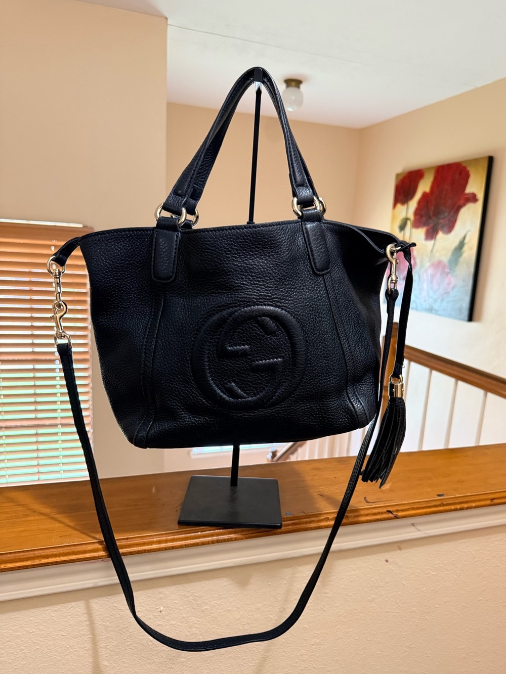 Gucci Soho Black Leather Tote